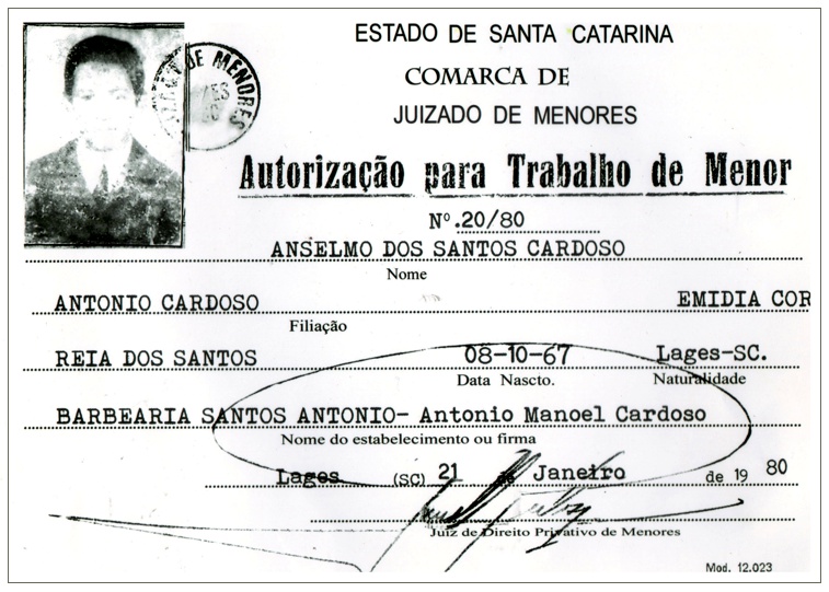 certificado sobre Anselmo